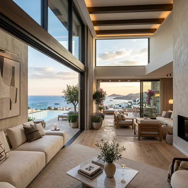 Barrierefreie Ferienwohnung in Grömitz mit bodentiefen Fenstern und Blick auf die Ostsee